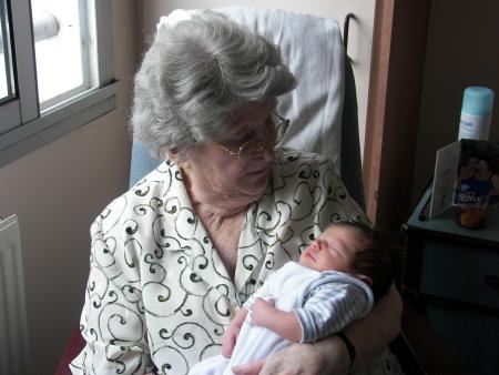 La je suis avec mon arriere grand mere